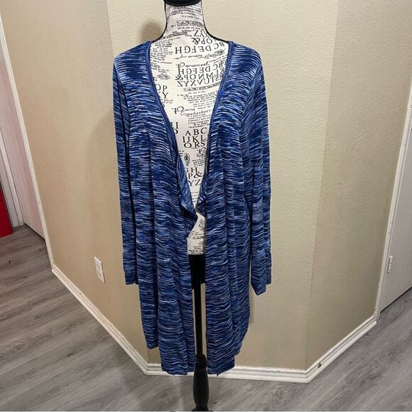 Ellos‎ blue buttonless cardigan plus size 1X - Picture 1 of 6
